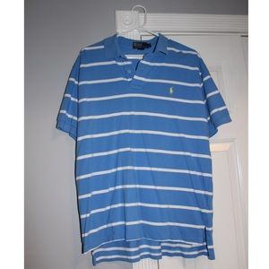Polo blue striped shirt size large